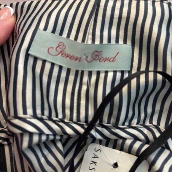 Saks 5th Ave Geren Ford | 100% Silk Strapless Sweetheart dress size large - Picture 5 of 8